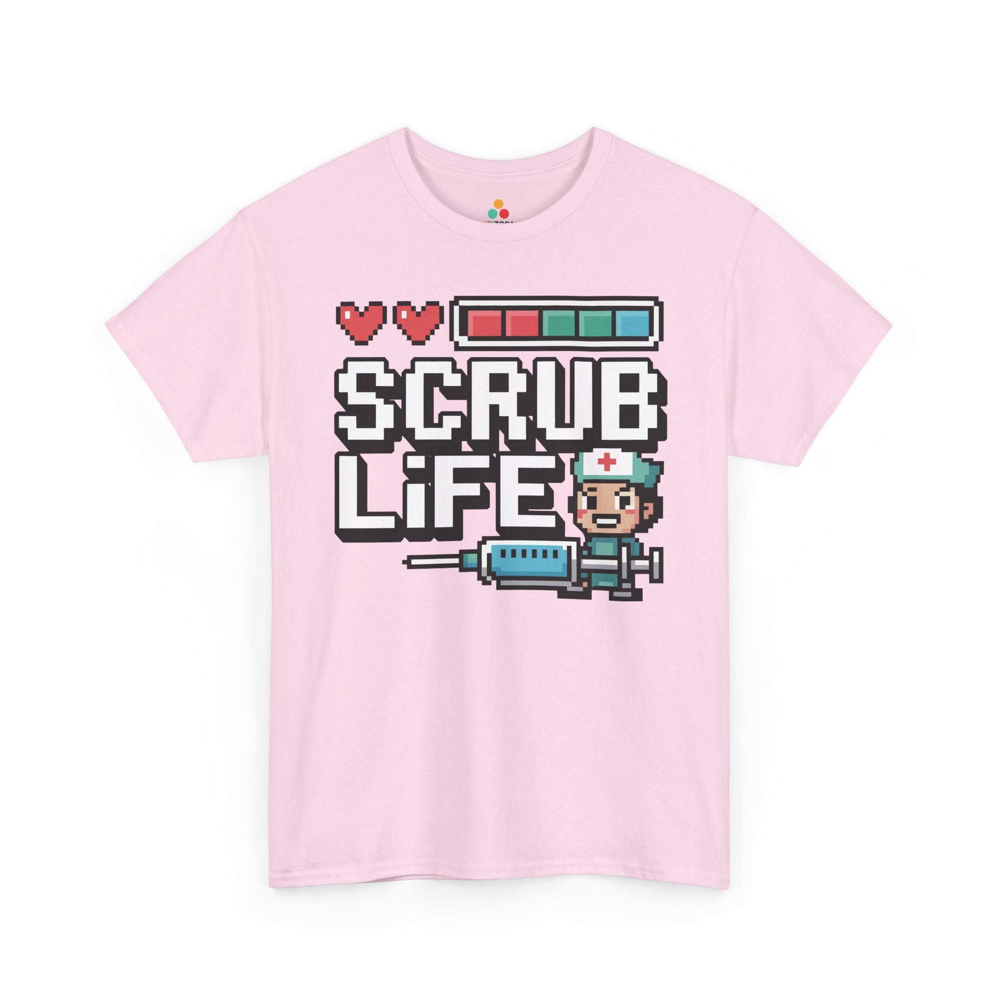 Pixel Nurse Scrub Life Retro Gamer Unisex T-shirt | TEEZOCA 