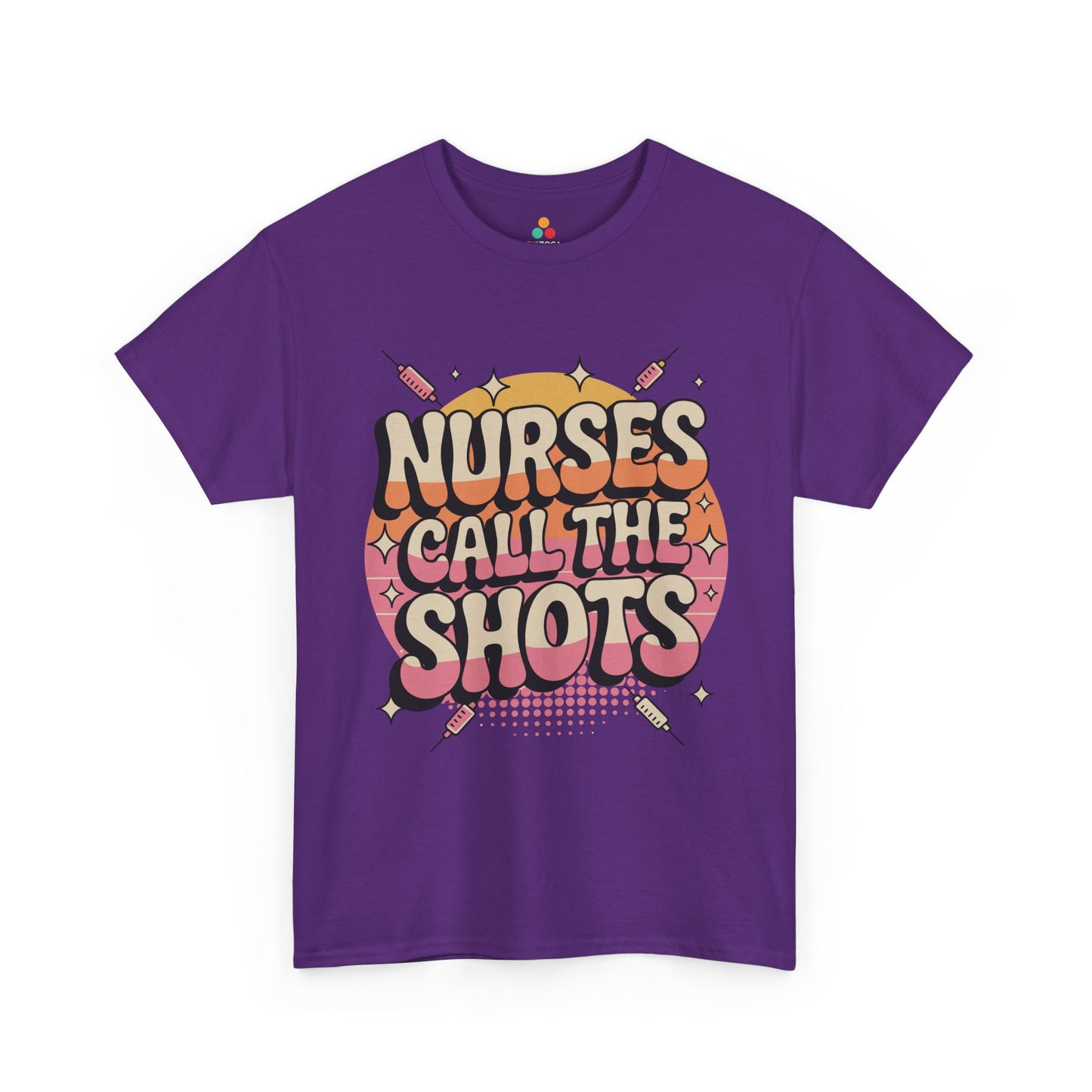 Nurses Call The Shots Unisex T-shirt Retro Medical Humor | TEEZOCA 
