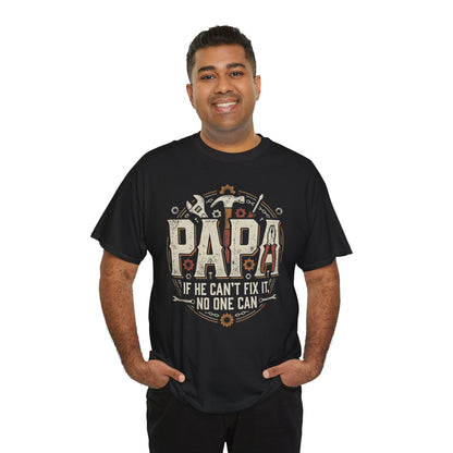 Funny Papa Mechanic If He Can’t Fix It No One Can T-shirt | TEEZOCA 