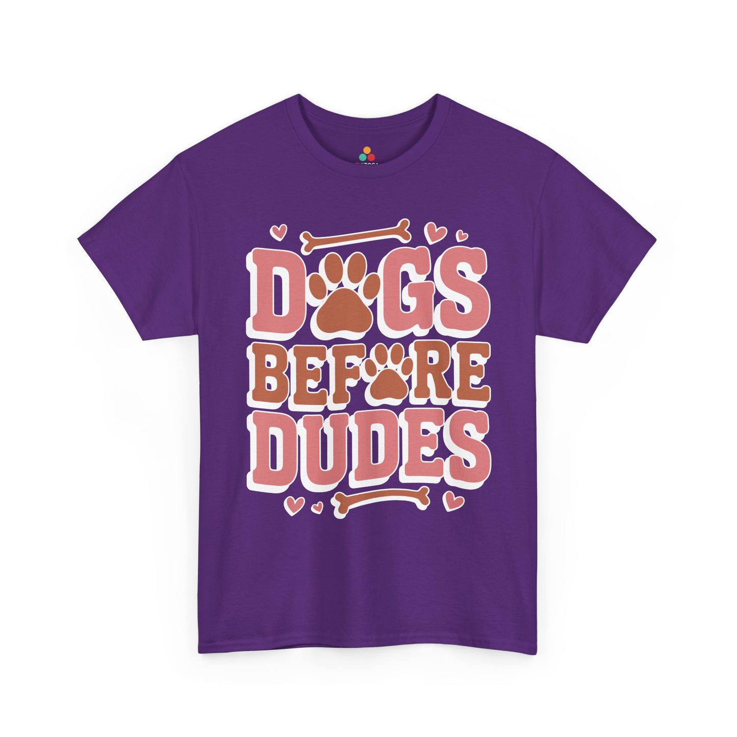 Dogs Before Dudes Unisex T-shirt Cute Paw Lover Gift | TEEZOCA 