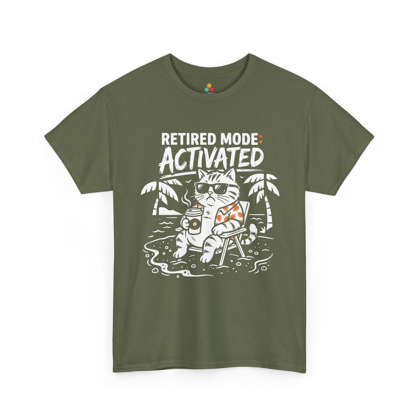 Funny Retired Cat Dad Energy Graphic Unisex T-shirt Gift | TEEZOCA 