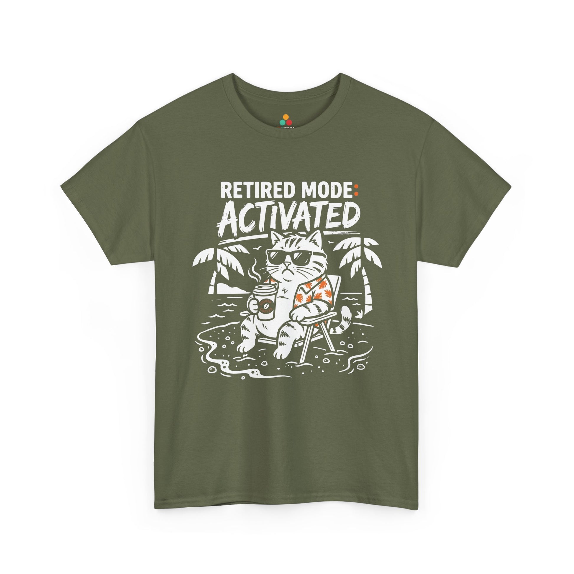Funny Retired Cat Dad Energy Graphic Unisex T-shirt Gift | TEEZOCA 