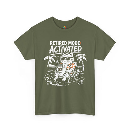 Funny Retired Cat Dad Energy Graphic Unisex T-shirt Gift | TEEZOCA 