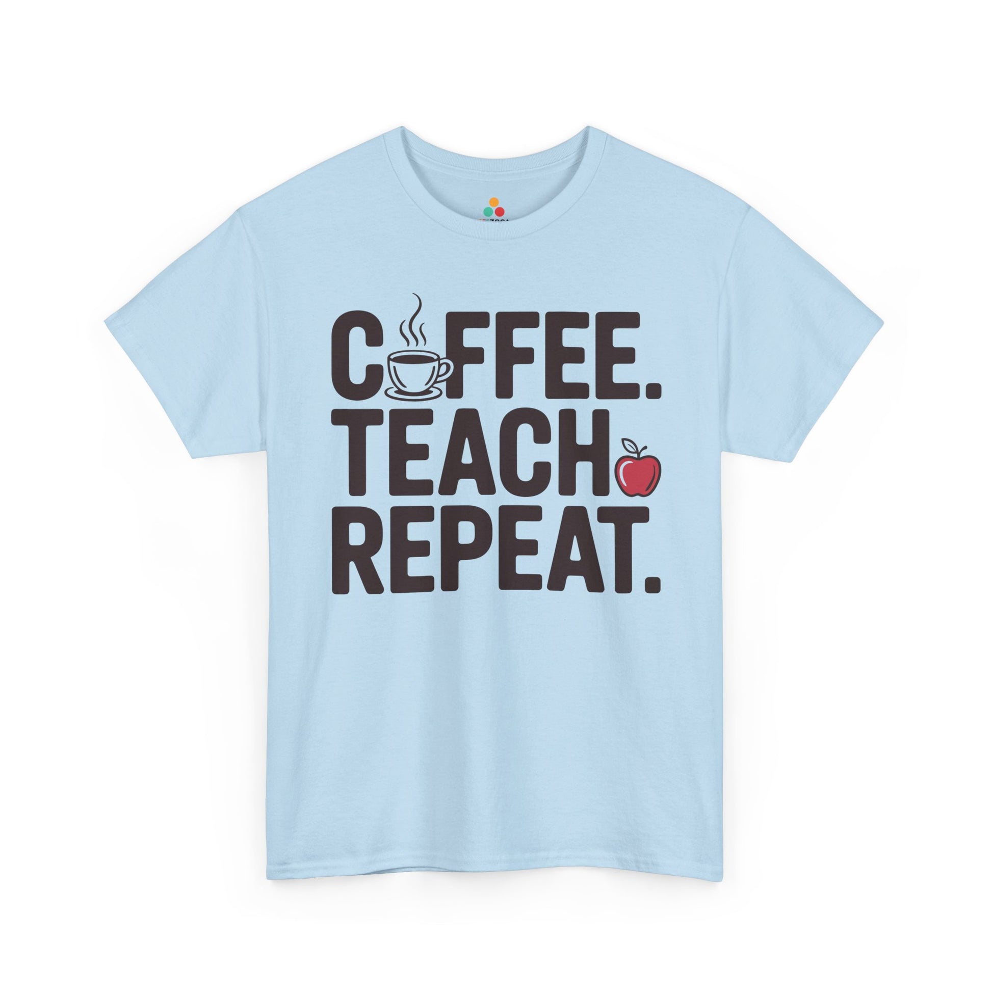 TEEZOCA funny teacher quote Unisex T-shirt with coffee cup graphic Coffee Teach Repeat Unisex T-shirt Funny Teacher Graphic | TEEZOCA 