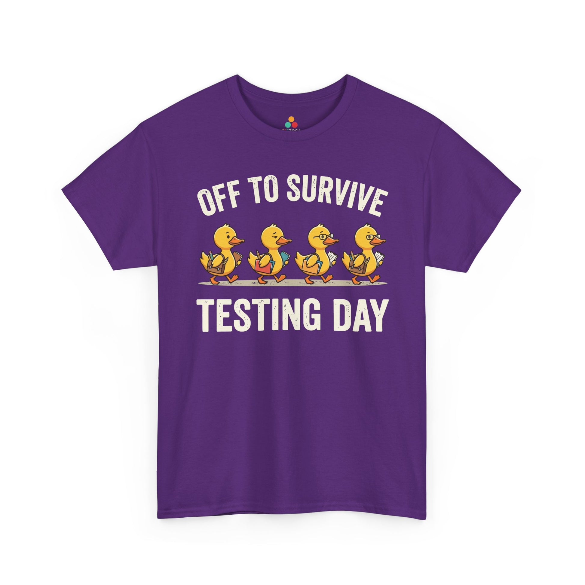 Funny Teacher Shirt Unisex T-shirt Testing Day Duck Gift Tee | TEEZOCA 