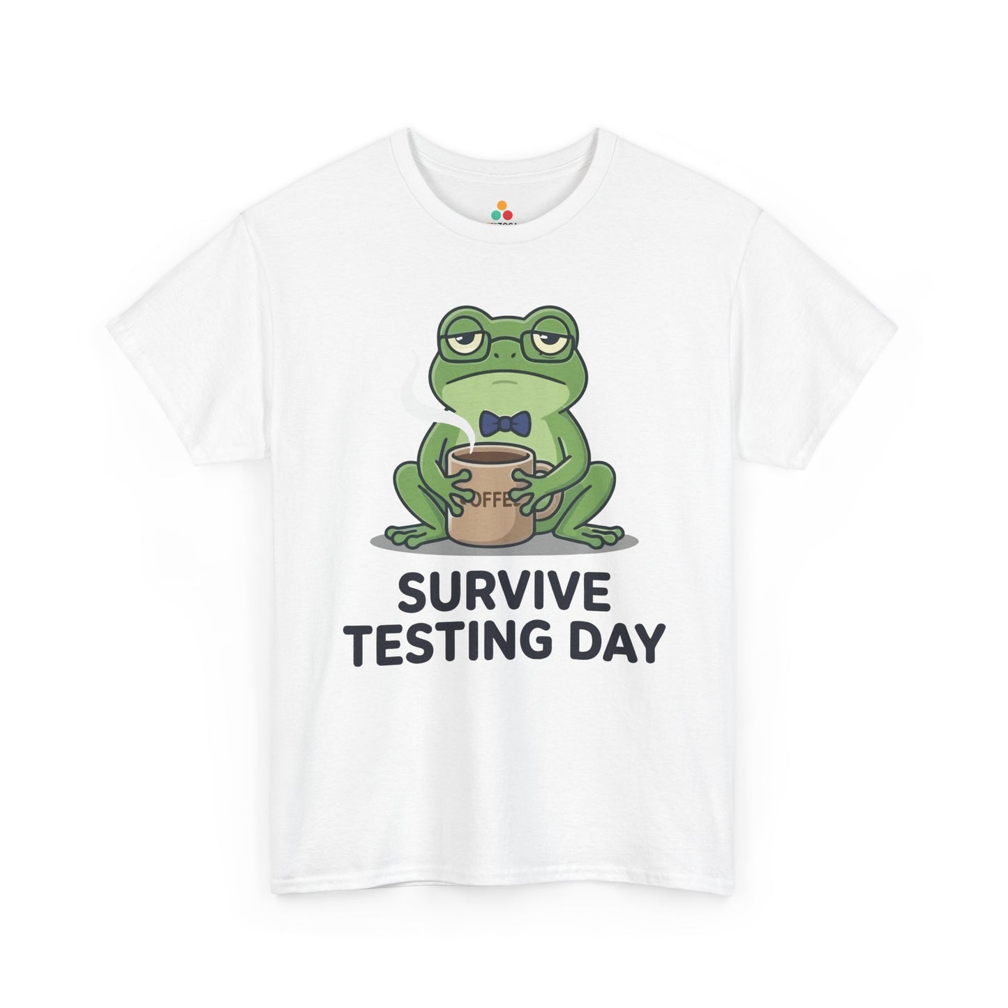 Funny Teacher Shirt State Testing Frog Coffee Unisex T-shirt | TEEZOCA 