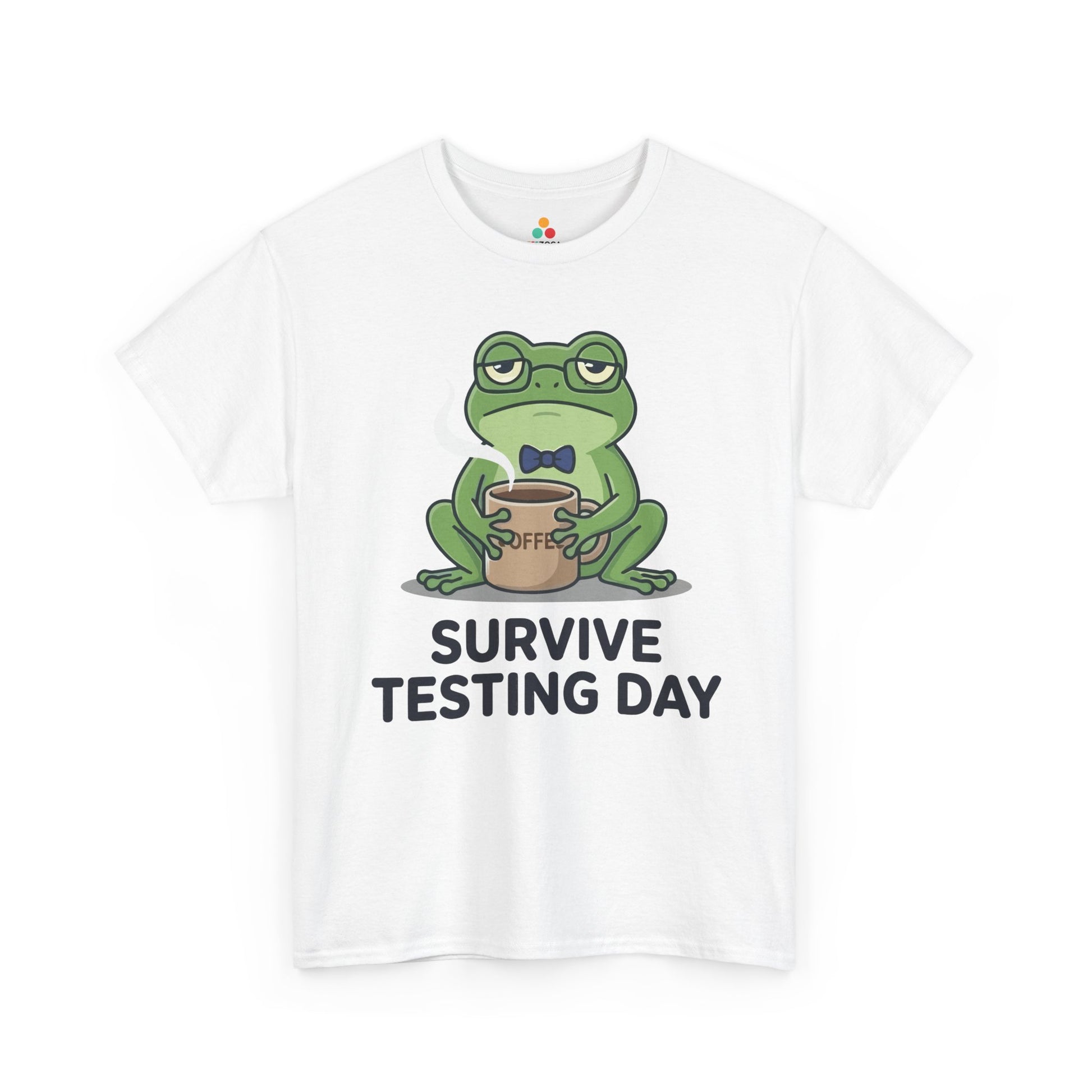 Funny Teacher Shirt State Testing Frog Coffee Unisex T-shirt | TEEZOCA 