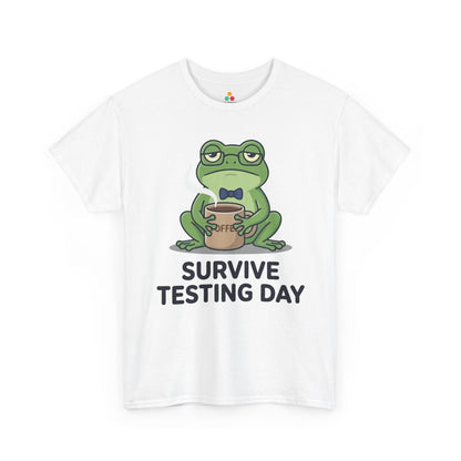 Funny Teacher Shirt State Testing Frog Coffee Unisex T-shirt | TEEZOCA 