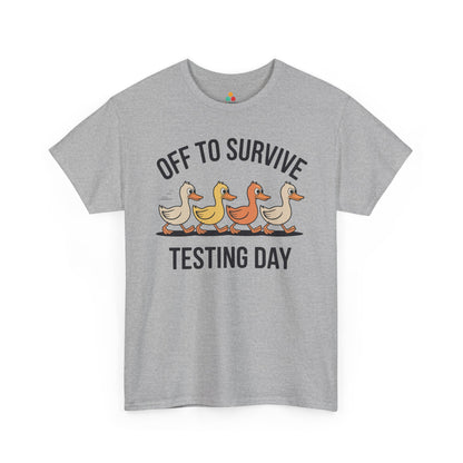 Funny Teacher Shirt Unisex T-shirt, Testing Day Duck Gift Tee | TEEZOCA 