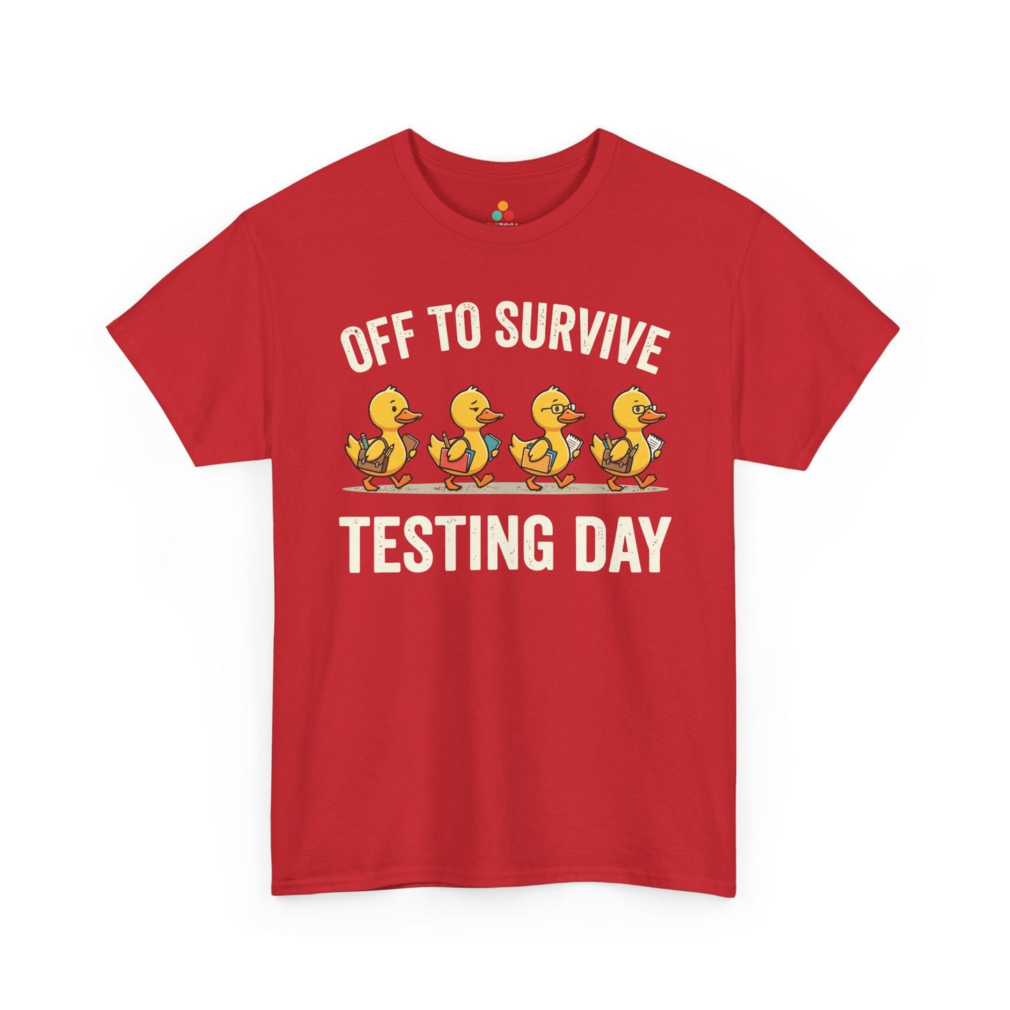Funny Teacher Shirt Unisex T-shirt Testing Day Duck Gift Tee | TEEZOCA 