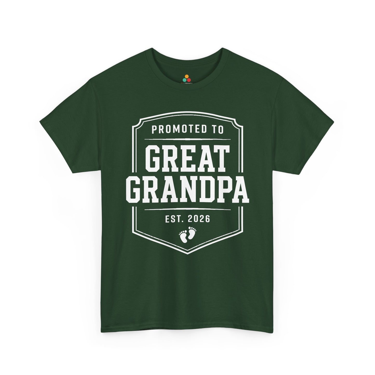 Promoted to Great Grandpa 2026 Funny Gift Unisex T-shirt | TEEZOCA 