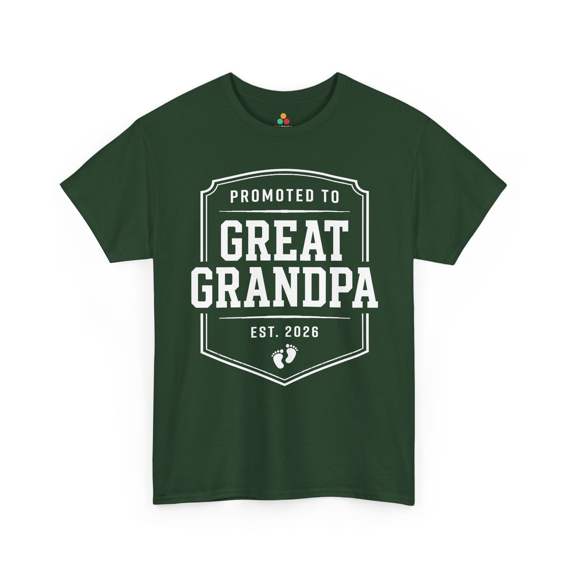 Promoted to Great Grandpa 2026 Funny Gift Unisex T-shirt | TEEZOCA 