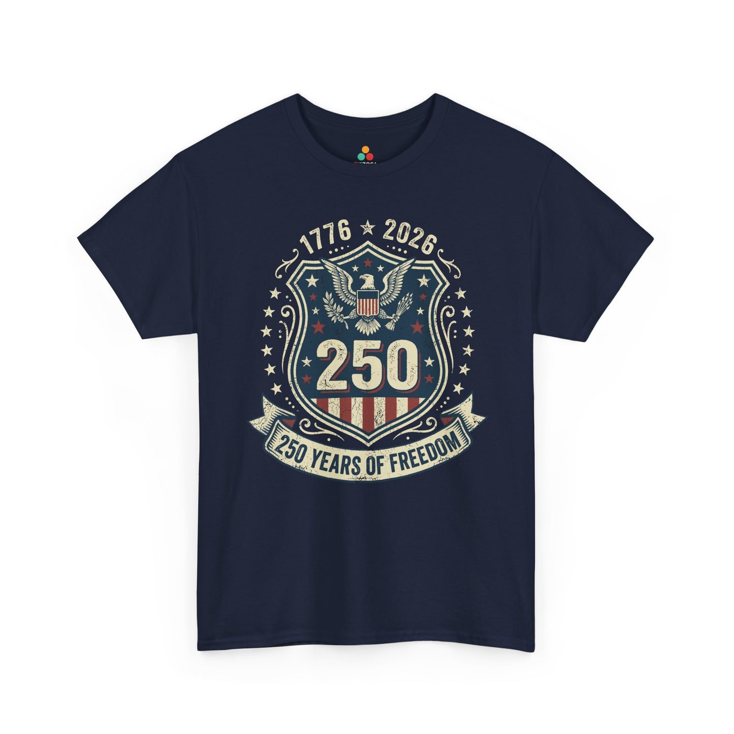 250 Years of Freedom 1776–2026 Eagle Patriotic Unisex T-shirt Gift | TEEZOCA 