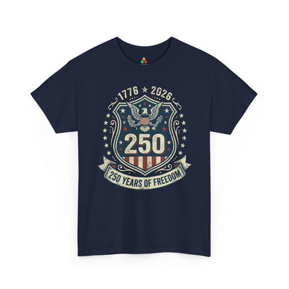 250 Years of Freedom 1776–2026 Eagle Patriotic Unisex T-shirt Gift | TEEZOCA 