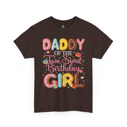 Daddy of the Two Sweet Birthday Girl Donut Unisex T-shirt | TEEZOCA 