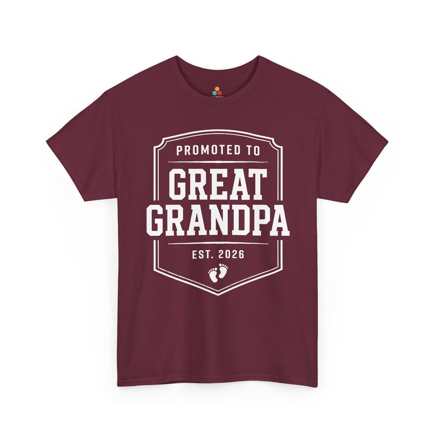 Promoted to Great Grandpa 2026 Funny Gift Unisex T-shirt | TEEZOCA 