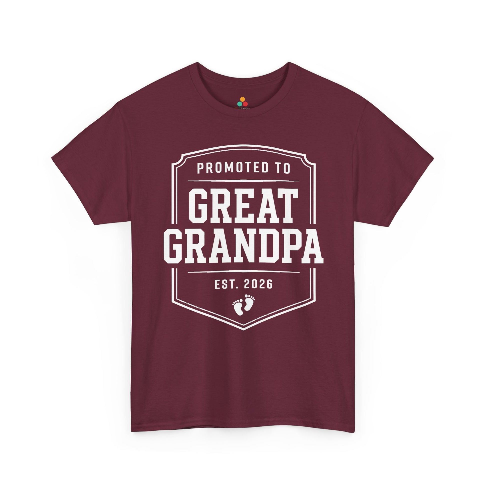 Promoted to Great Grandpa 2026 Funny Gift Unisex T-shirt | TEEZOCA 