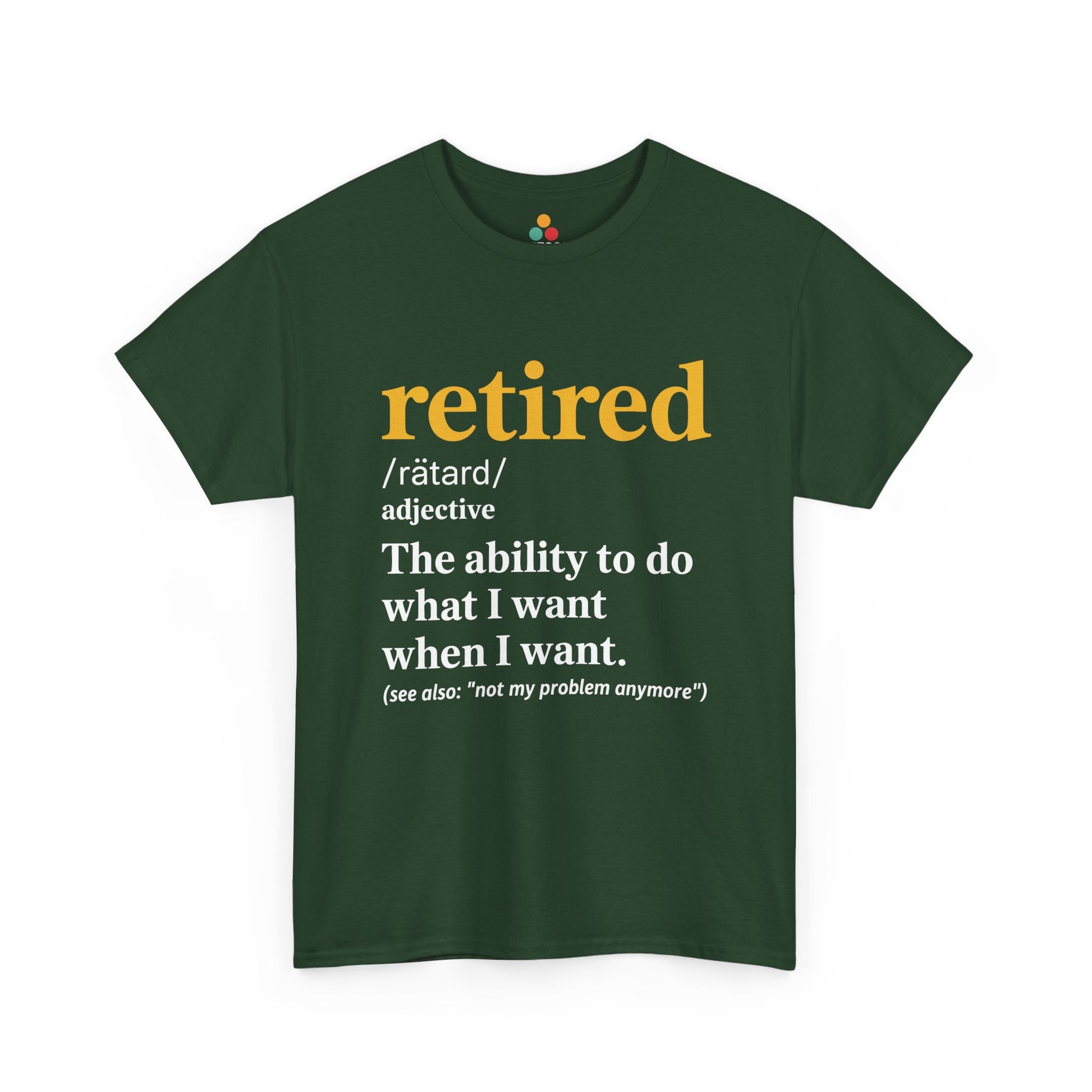 TEEZOCA green Do What I Want retired pun T-shirt flat lay.