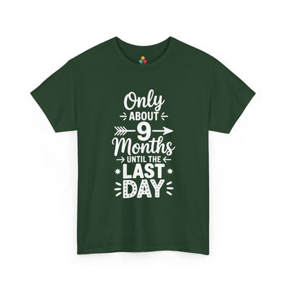 TEEZOCA green sarcastic teacher T-shirt shown flat.