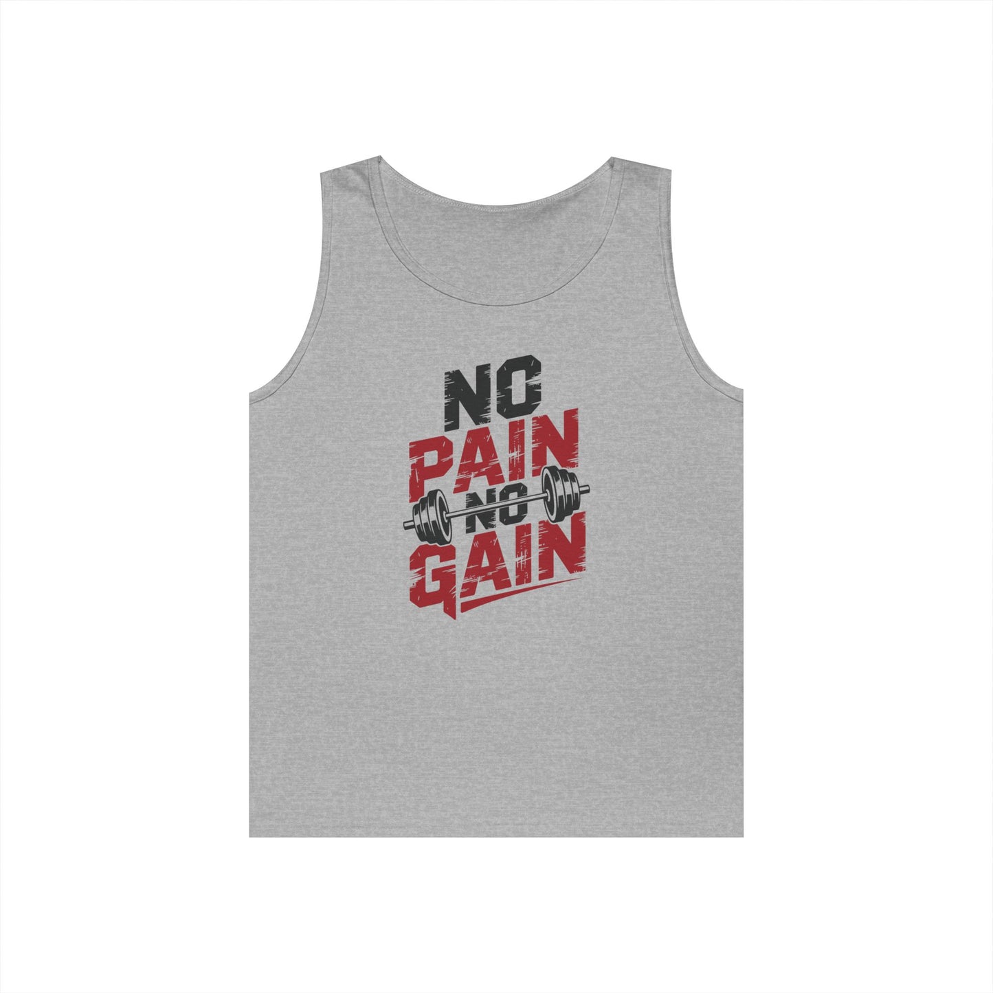 No Pain No Gain Unisex Tank Top for Gym Motivation and Streetwear Style | TEEZOCA 