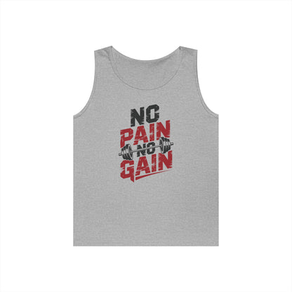 No Pain No Gain Unisex Tank Top for Gym Motivation and Streetwear Style | TEEZOCA 