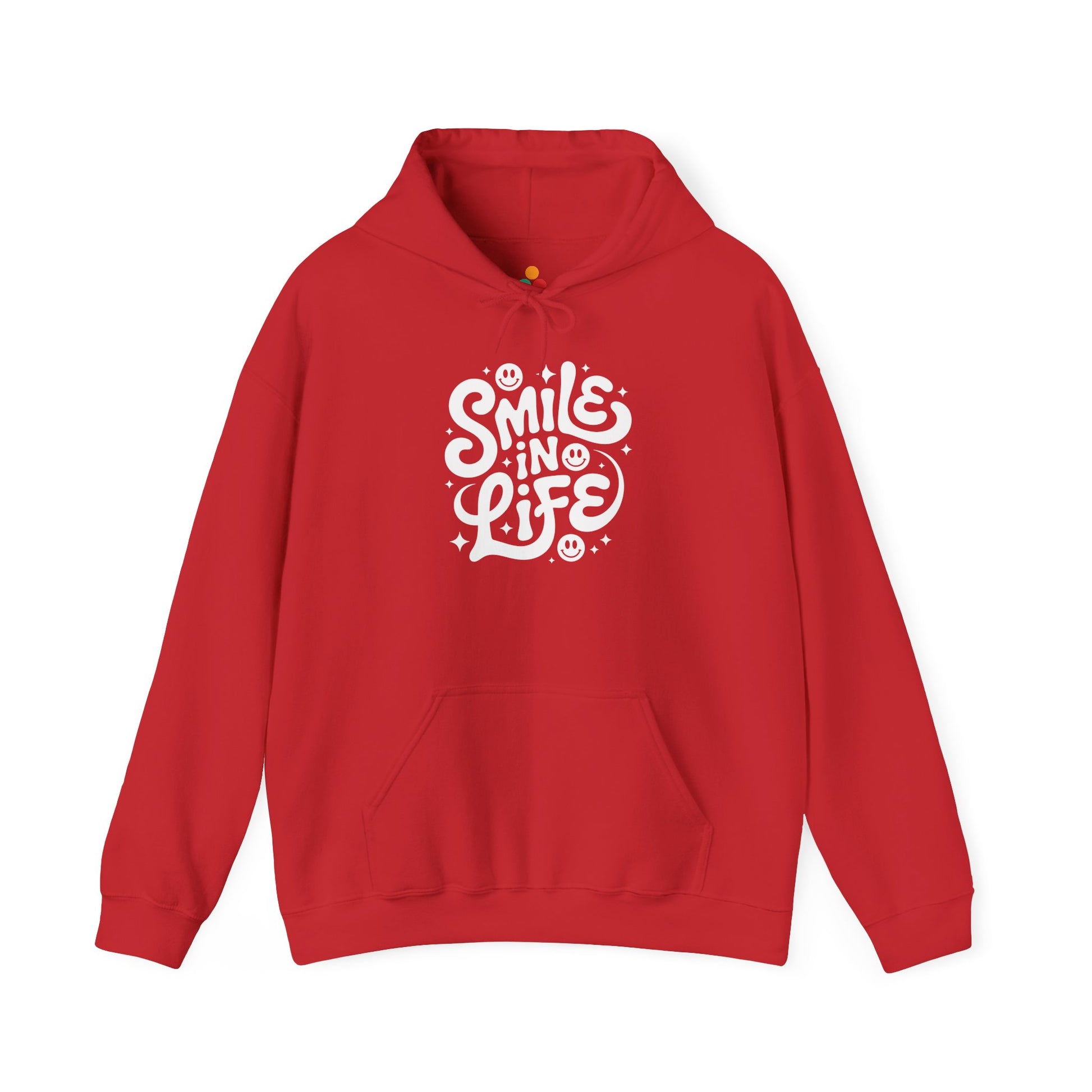 Smile In Life Positive Typography Unisex Heavy Blend Hoodie | TEEZOCA 