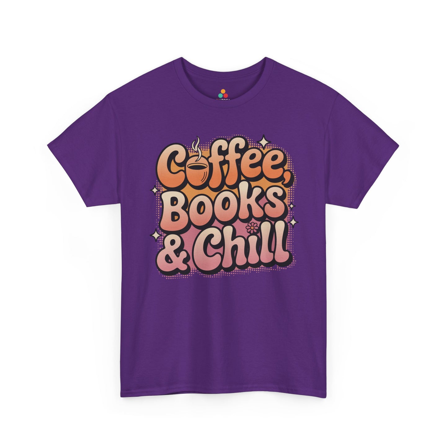 Coffee Books & Chill Retro Aesthetic Unisex T-shirt | TEEZOCA 