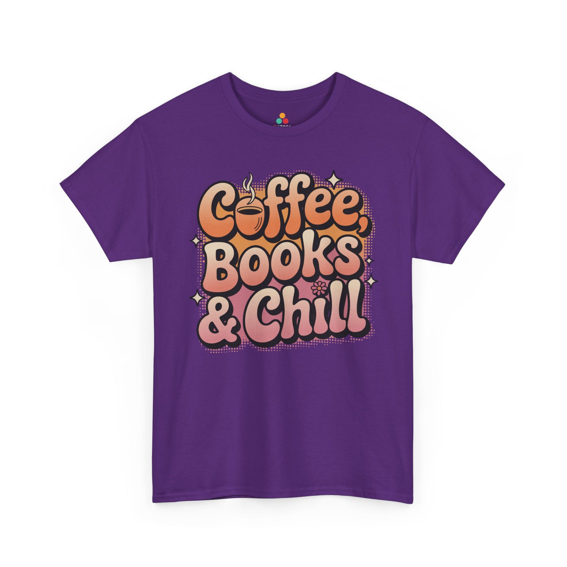 Coffee Books & Chill Retro Aesthetic Unisex T-shirt | TEEZOCA 