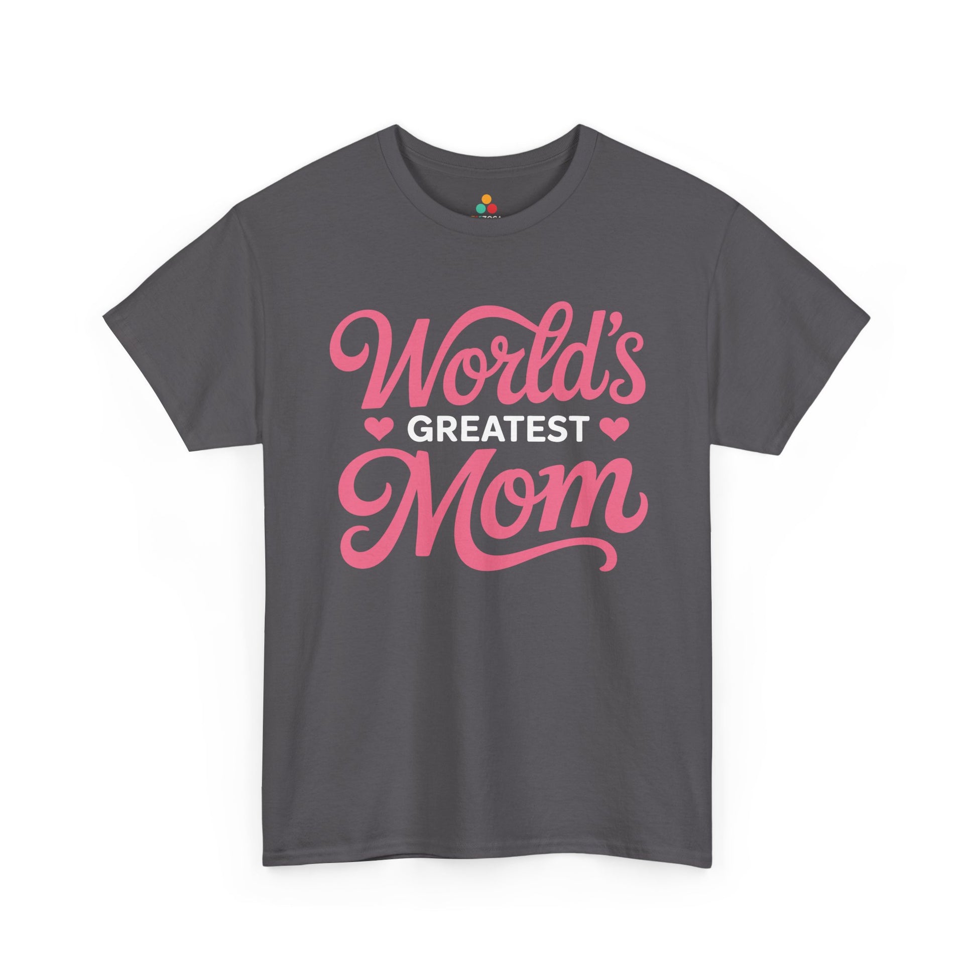 World’s Greatest Mom Women's T-shirt Mother's Day Gift Pink Script | TEEZOCA 
