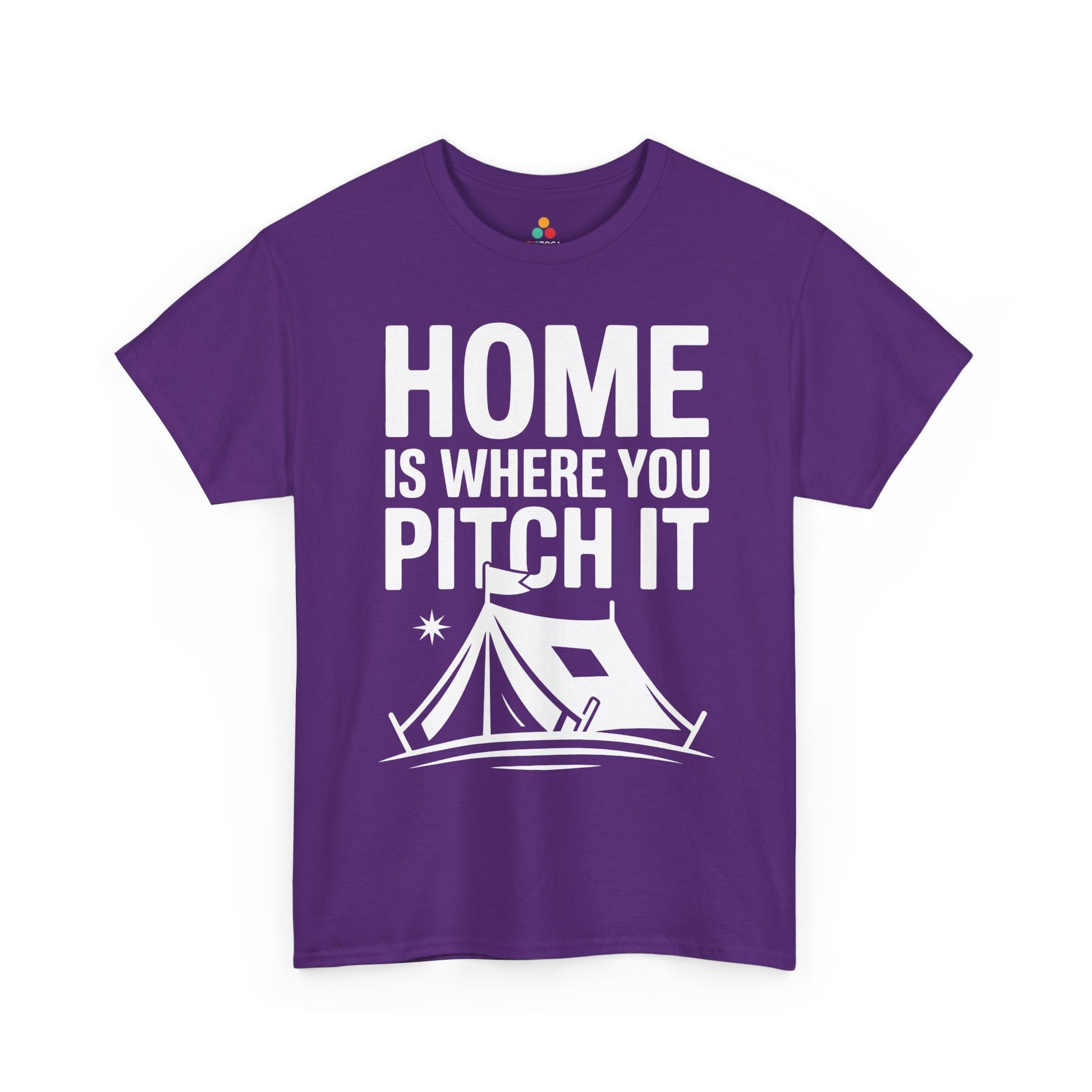 Home Is Where You Pitch It Unisex T-shirt Camping Humor | TEEZOCA 