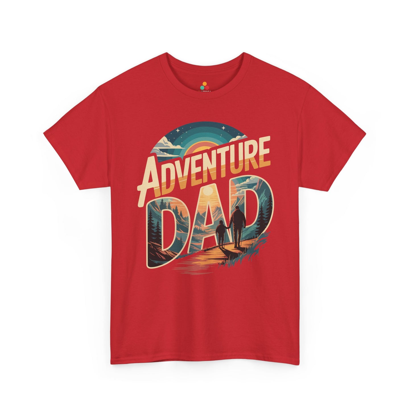 TEEZOCA hiking trail sunset design Unisex T-shirt Adventure Dad Hiking Sunset Graphic Unisex T-shirt | TEEZOCA 
