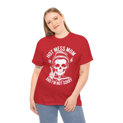 Hot Mess Mom Women's T-shirt Funny Mom Life Mother's Day Gift | TEEZOCA 