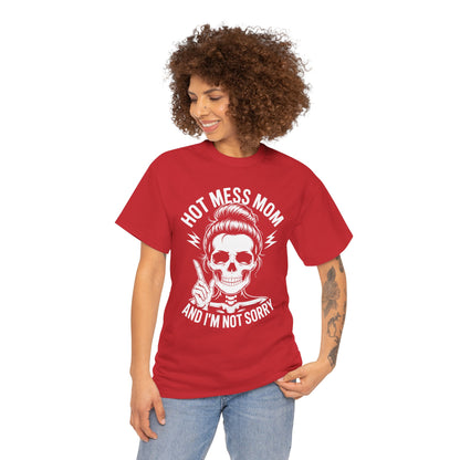 Hot Mess Mom Women's T-shirt Funny Mom Life Mother's Day Gift | TEEZOCA 