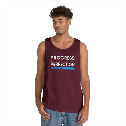 Progress Over Perfection Unisex Tank Top for Motivation and Everyday Streetwear | TEEZOCA 