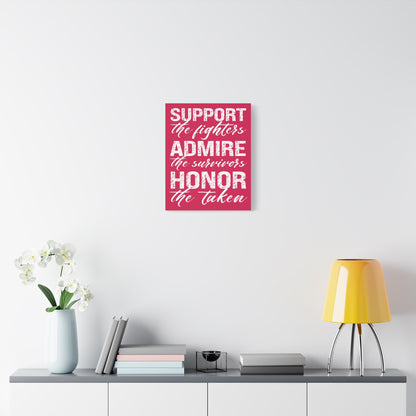 TEEZOCA inspirational awareness quote canvas displayed over a low console with decor.