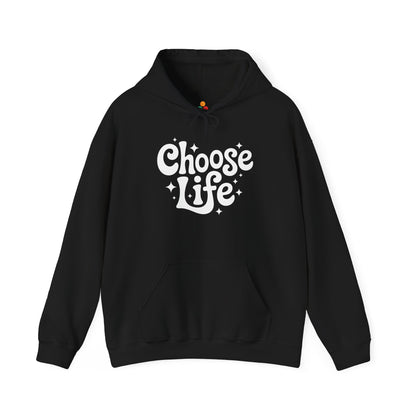 TEEZOCA inspirational choose life lettering Unisex Heavy Blend Hoodie casual wear