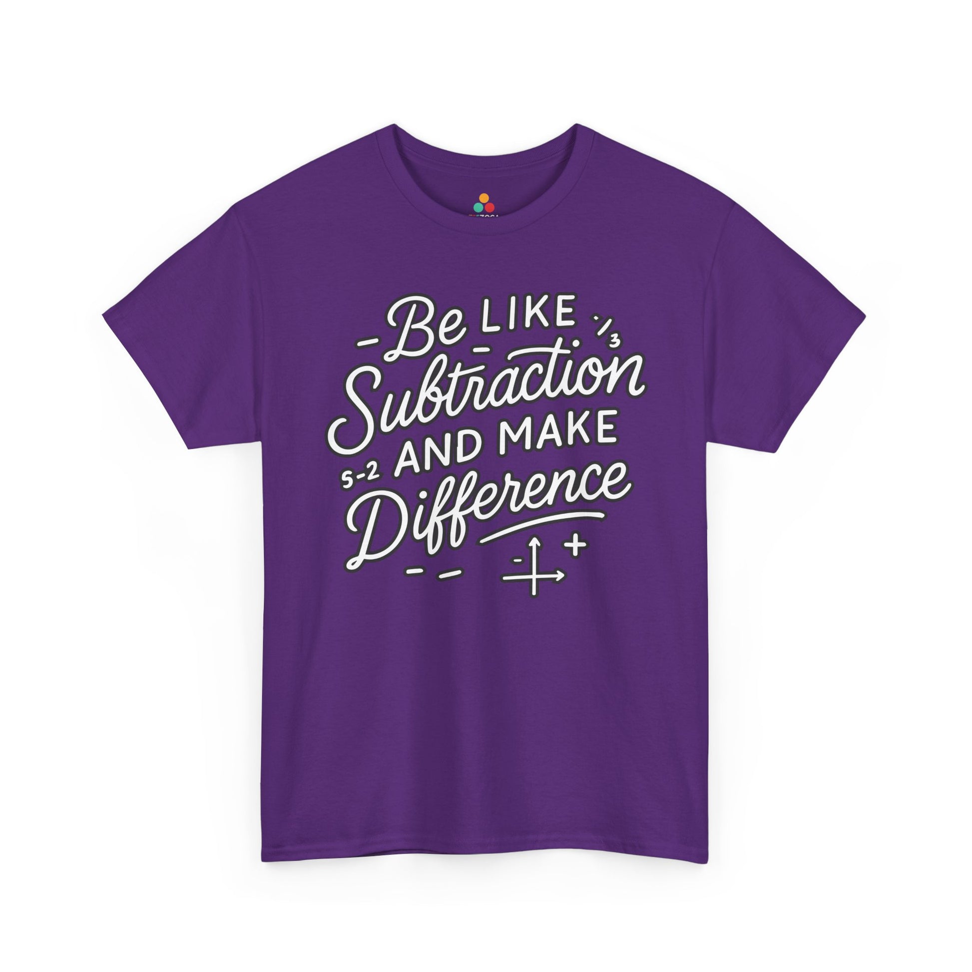 TEEZOCA inspirational subtraction quote on Unisex T-shirt for elementary and middle school teachers Be Like Subtraction And Make A Difference Math Unisex T-shirt | TEEZOCA 
