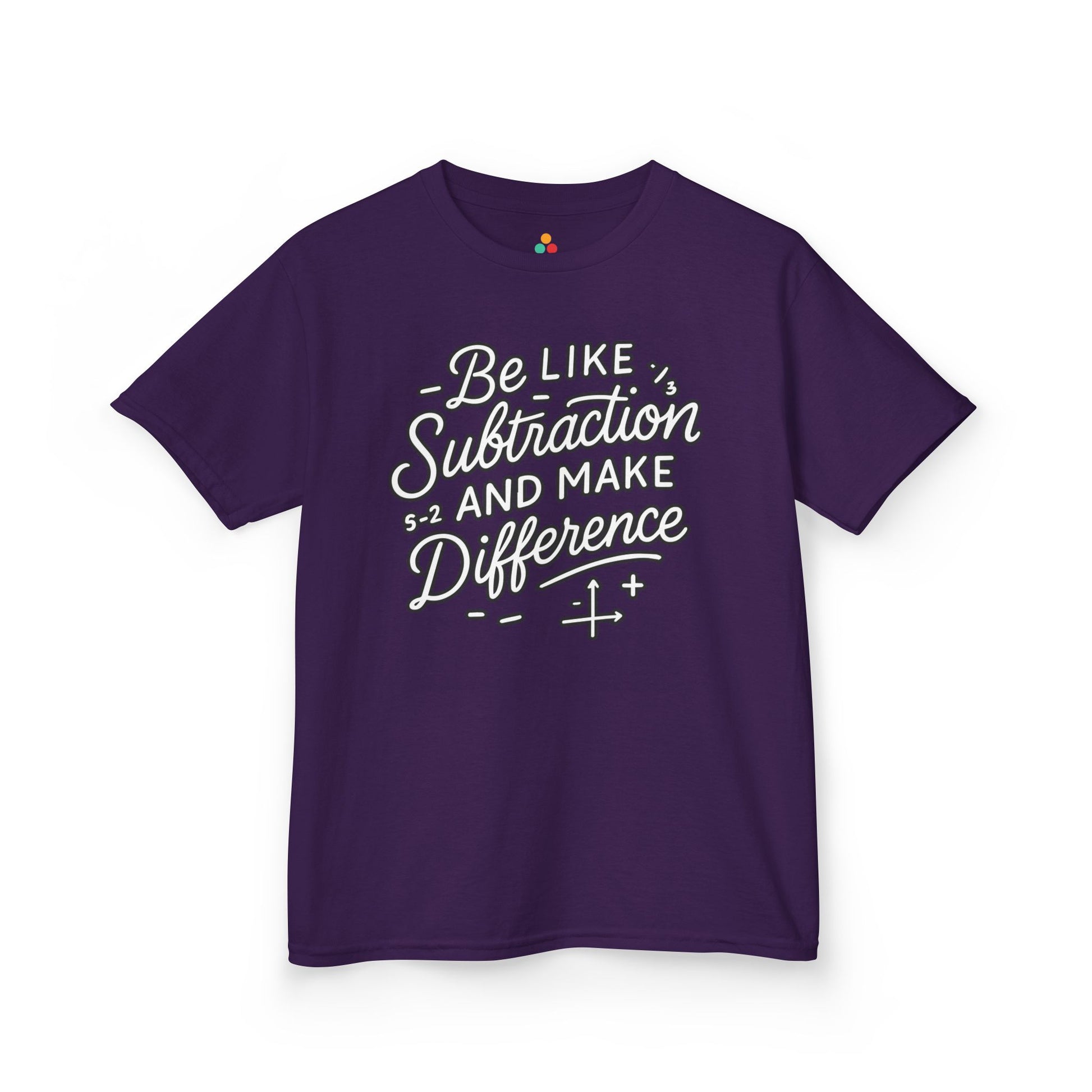TEEZOCA inspiring math quote graphic Kids T-shirt Be Like Subtraction And Make A Difference Kids T-shirt | TEEZOCA 