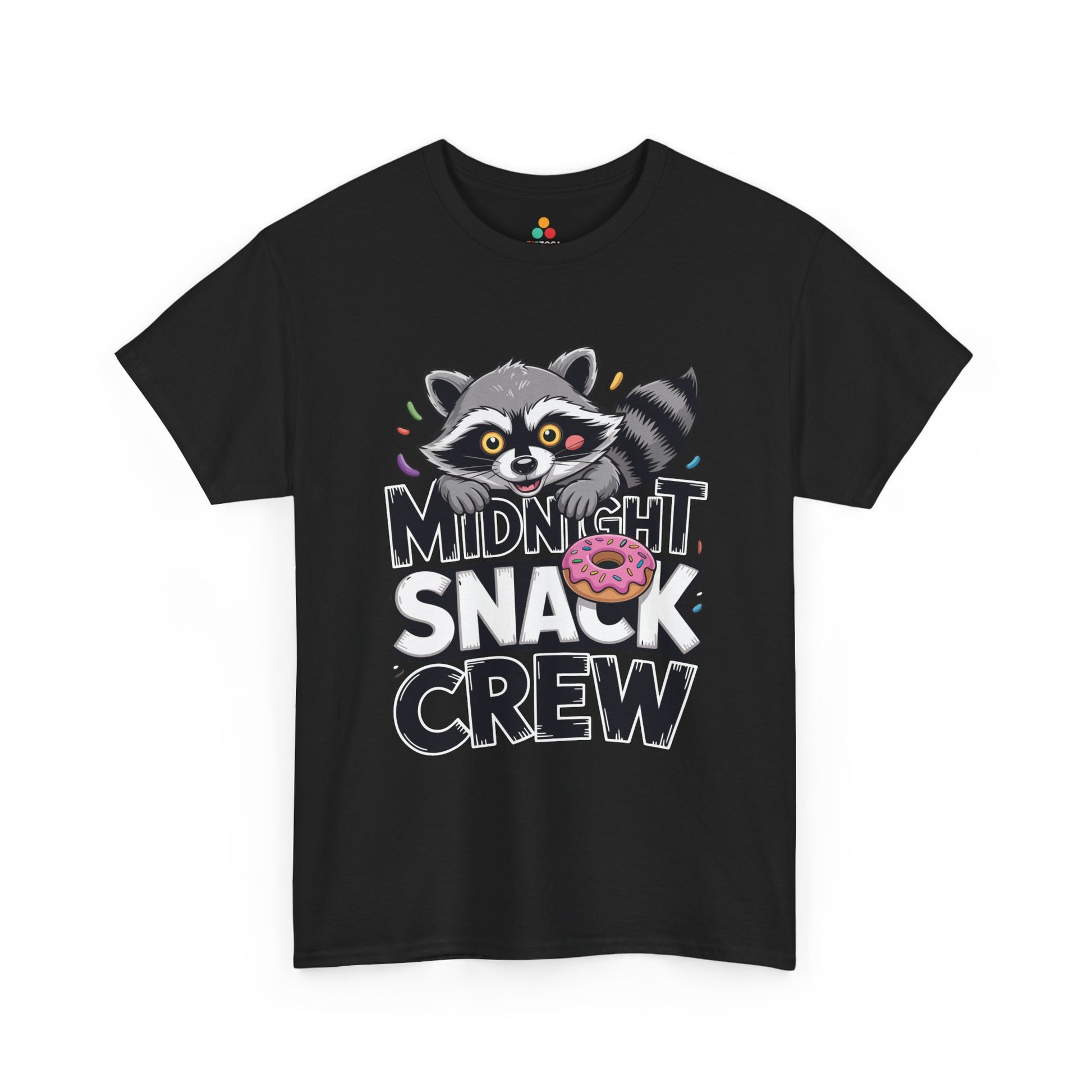 Midnight Snack Crew Raccoon Donut Funny Unisex T-shirt Cute Meme | TEEZOCA 