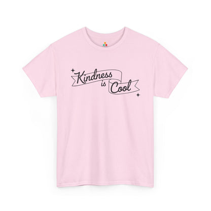 TEEZOCA kindness awareness Unisex T-shirt flowing script typography Kindness Is Cool Unisex T-Shirt | Unity Day Be Kind Positive Message Tee | TEEZOCA 