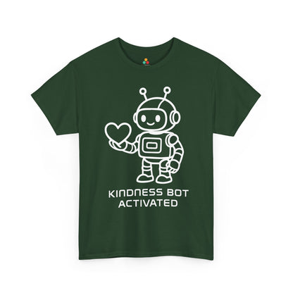 TEEZOCA kindness bot activated Unisex T-shirt robot heart design Kindness Bot Activated Unisex T-Shirt | Unity Day Kindness Message Tee | TEEZOCA 