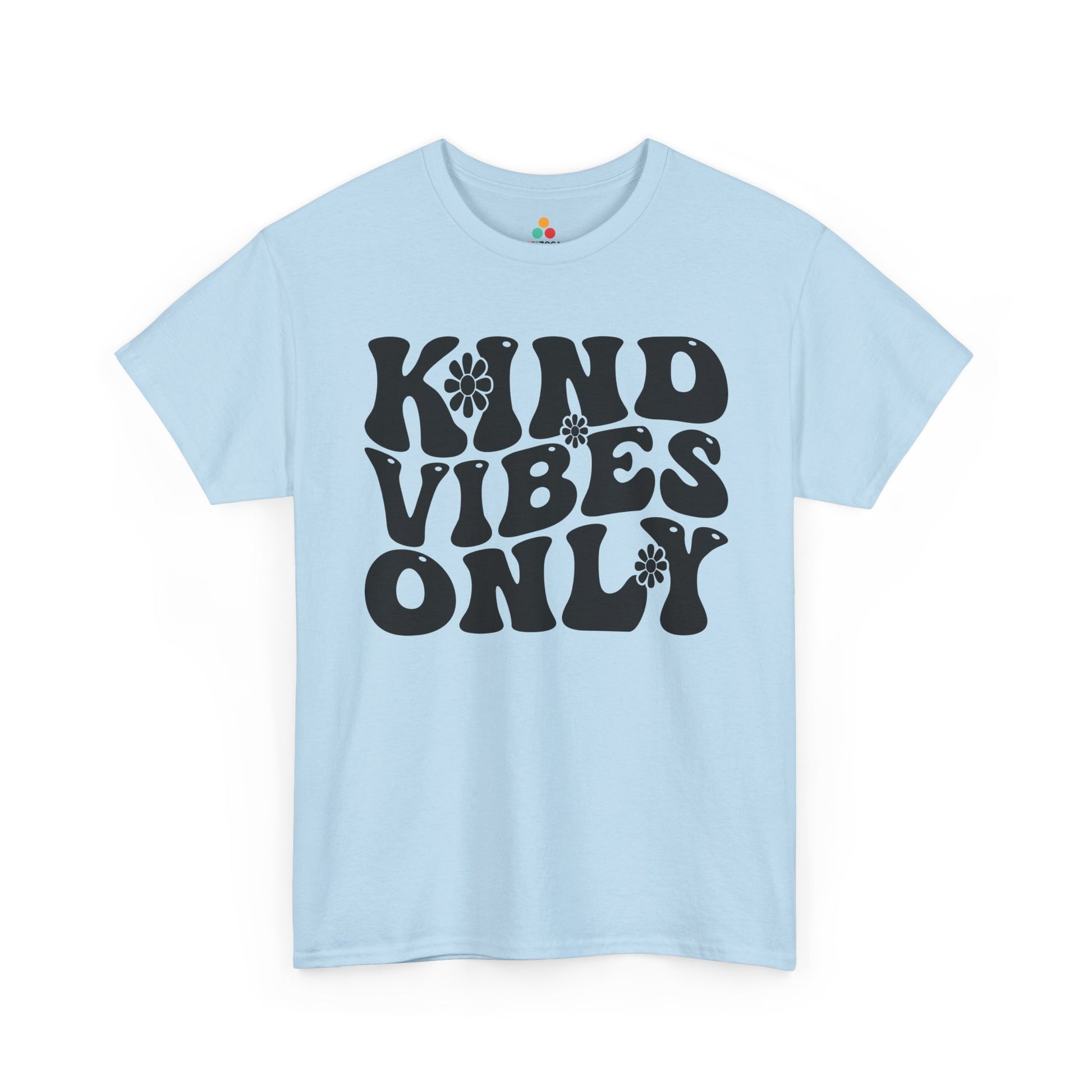 TEEZOCA kindness message Unisex T-shirt floral letter graphic Kind Vibes Only Unisex T-Shirt | Unity Day Kindness Anti-Bullying Tee | TEEZOCA 