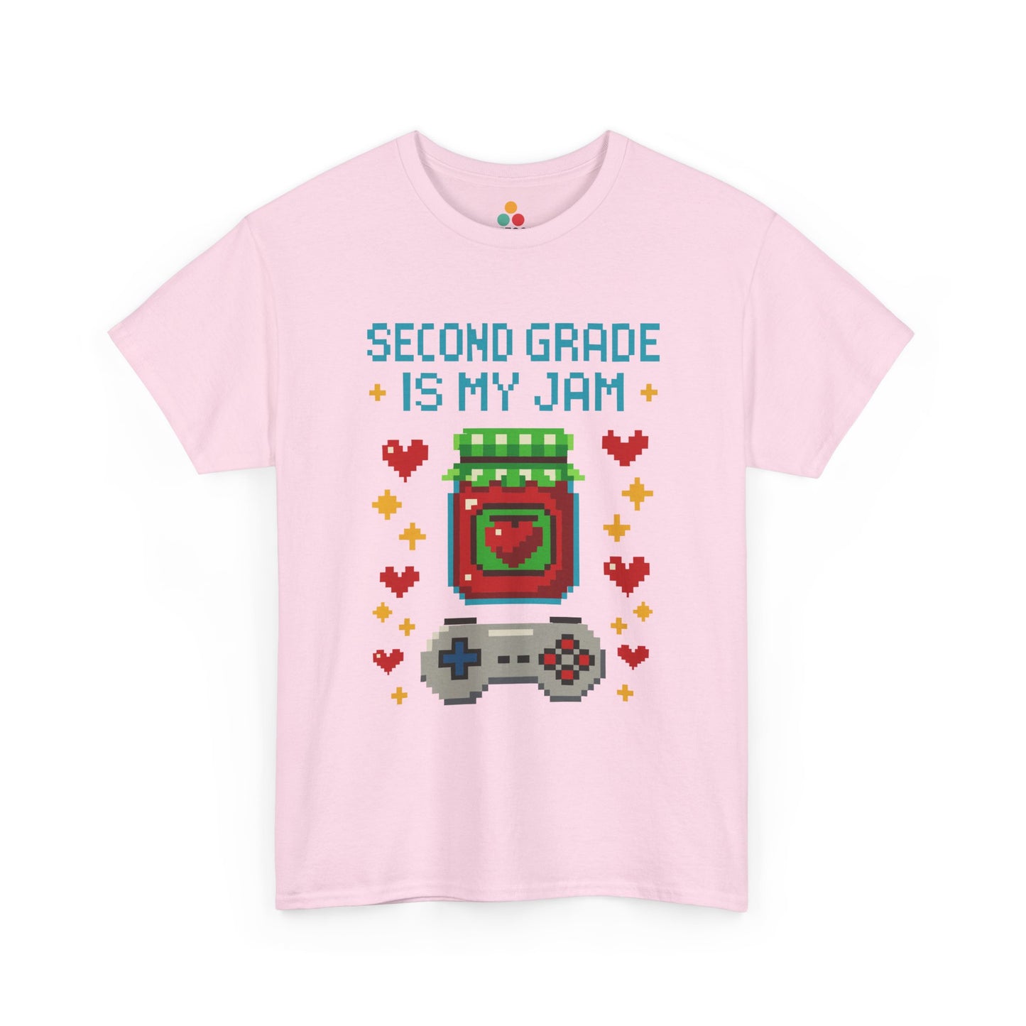 TEEZOCA light pink Second Grade Is My Jam Gamer T-Shirt – Back to School Teacher Gift