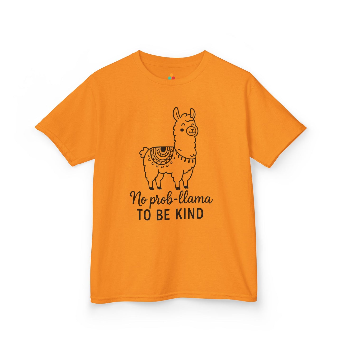 TEEZOCA llama be kind anti-bullying awareness Kids T-shirt No Prob-Llama To Be Kind Orange Unity Day Kids T-shirt | TEEZOCA 