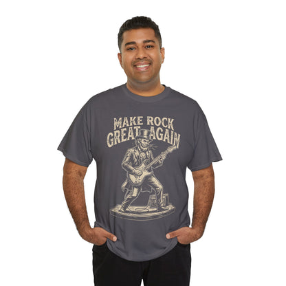 Make Rock Great Again Guitar Vintage Unisex T-shirt Abraham Lincoln | TEEZOCA 