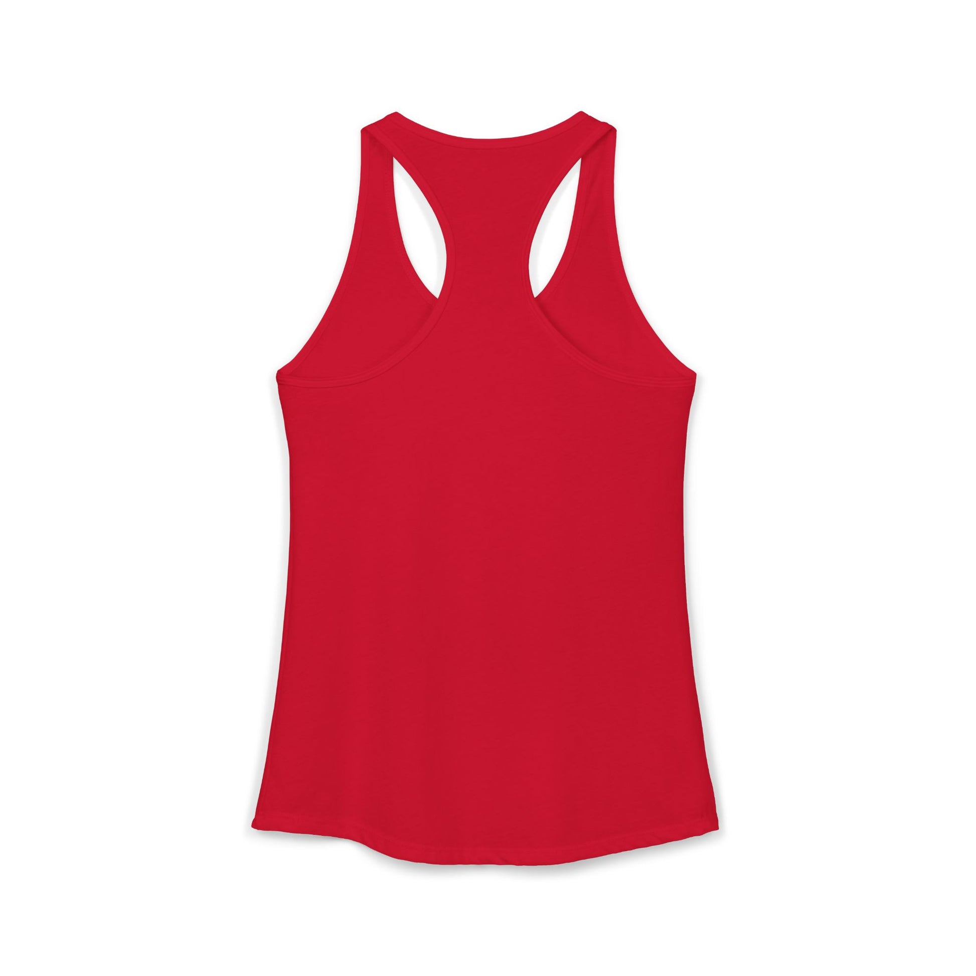 TEEZOCA mama love is my superpower women’s tank top colorful motherhood quote Red tank top on a white background