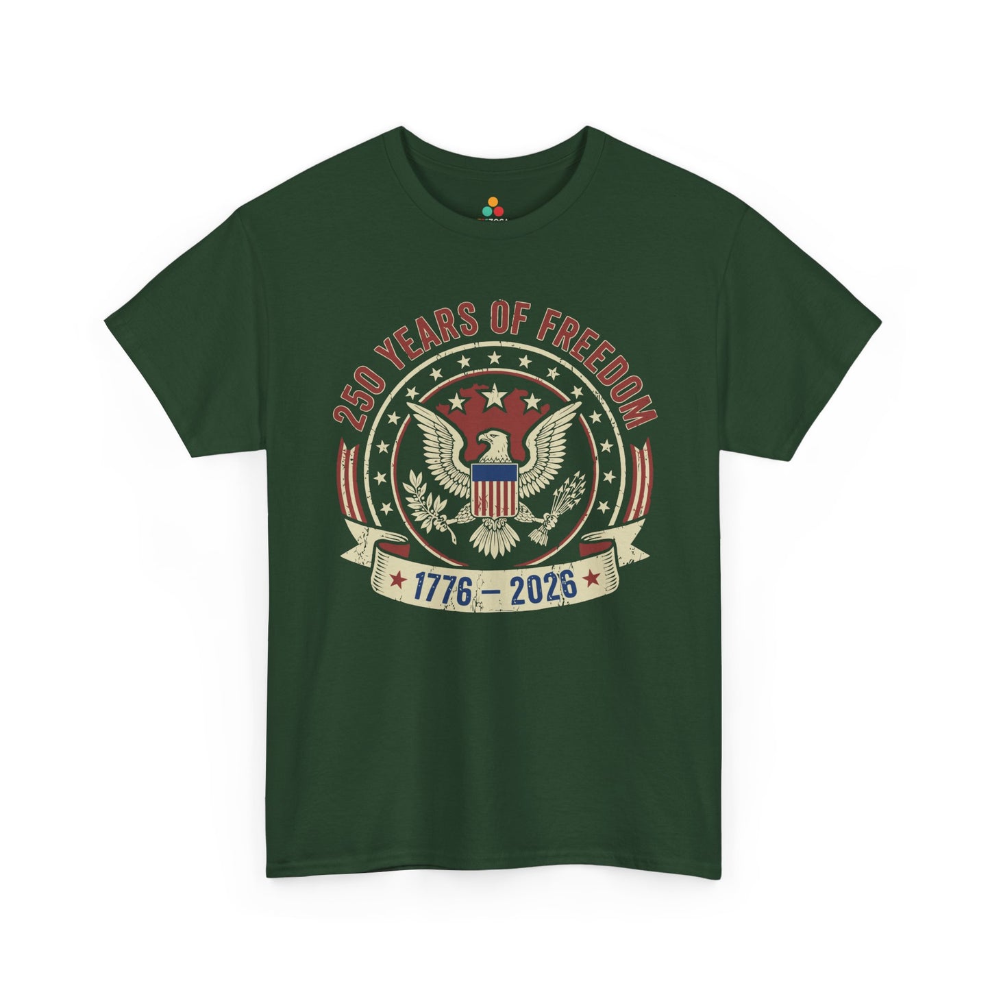 250 Years of Freedom 1776–2026 Vintage Eagle Unisex T-shirt Gift | TEEZOCA 