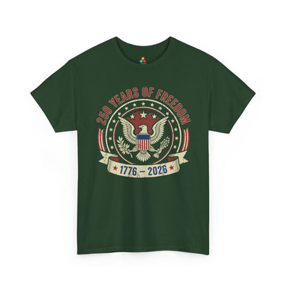 250 Years of Freedom 1776–2026 Vintage Eagle Unisex T-shirt Gift | TEEZOCA 
