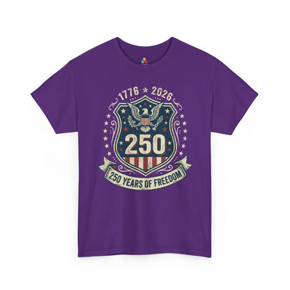 250 Years of Freedom 1776–2026 Eagle Patriotic Unisex T-shirt Gift | TEEZOCA 
