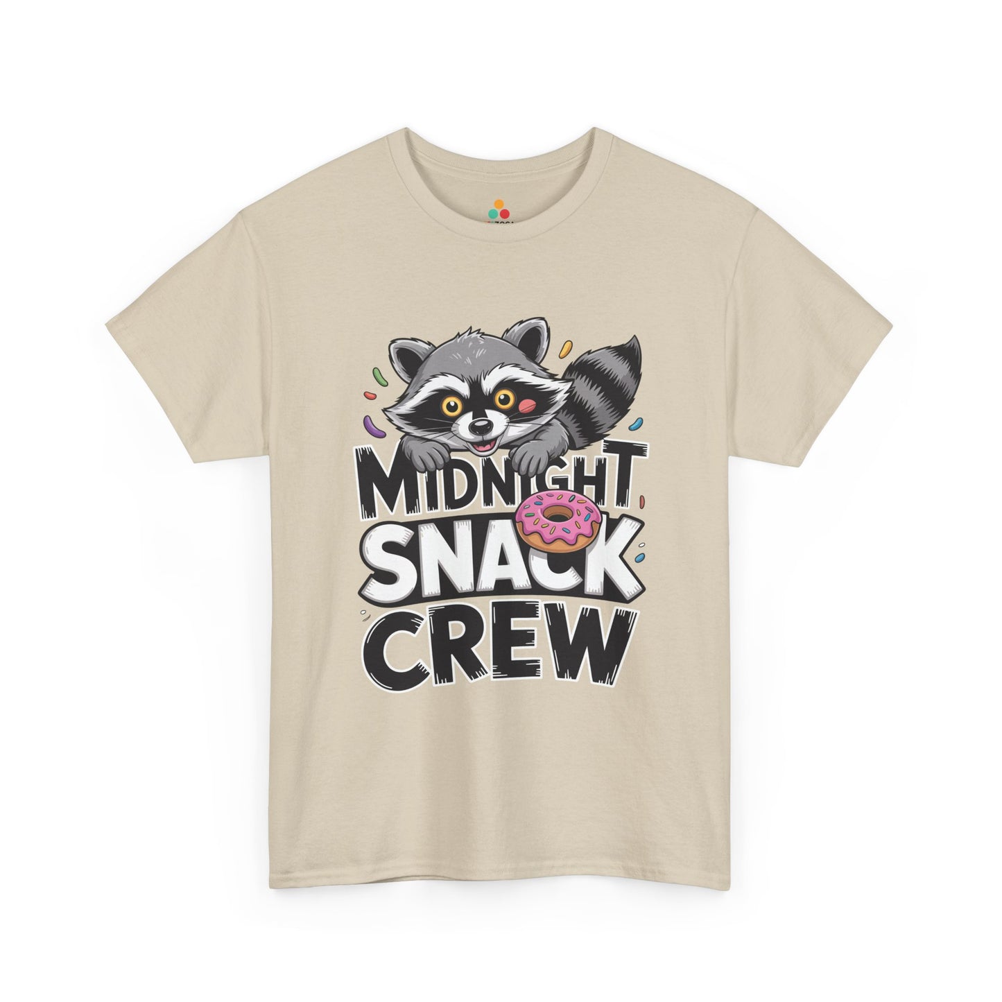 Midnight Snack Crew Raccoon Donut Funny Unisex T-shirt Cute Meme | TEEZOCA 